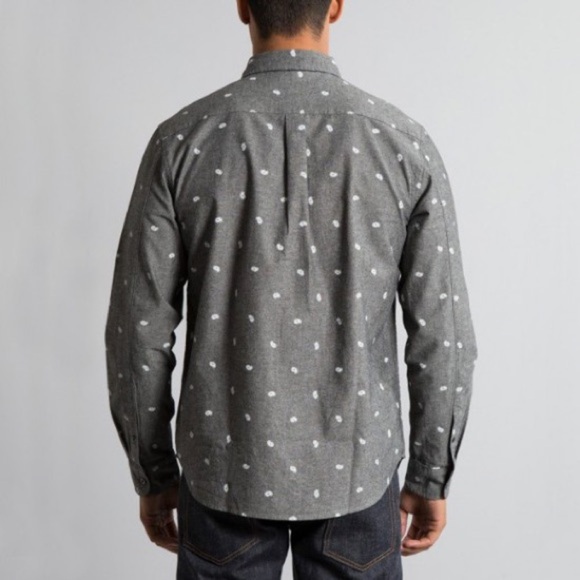 Stussy Micro Paisley Button-Down Shirt in Gray Men’s Small - Picture 2 of 7